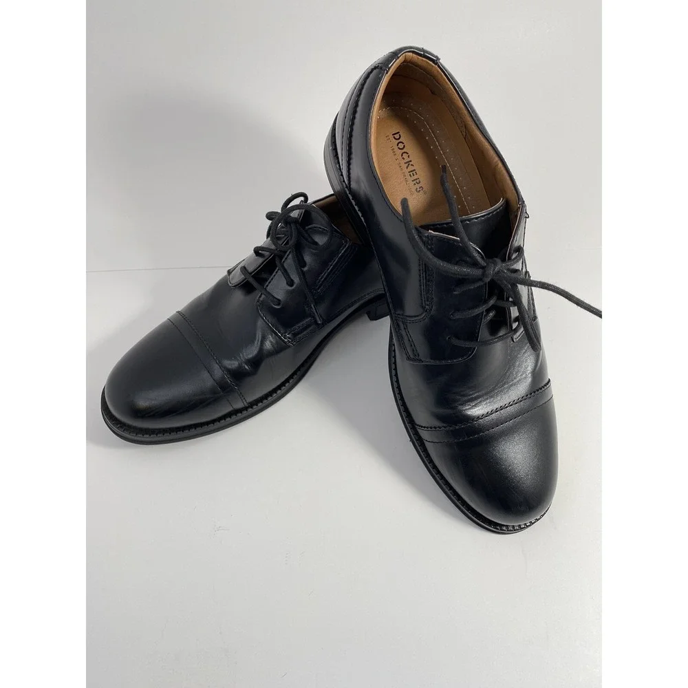 Dockers Black Business Dress Cap Toe Oxford Shoes 90-26264 MENS SIZE 8.5 W